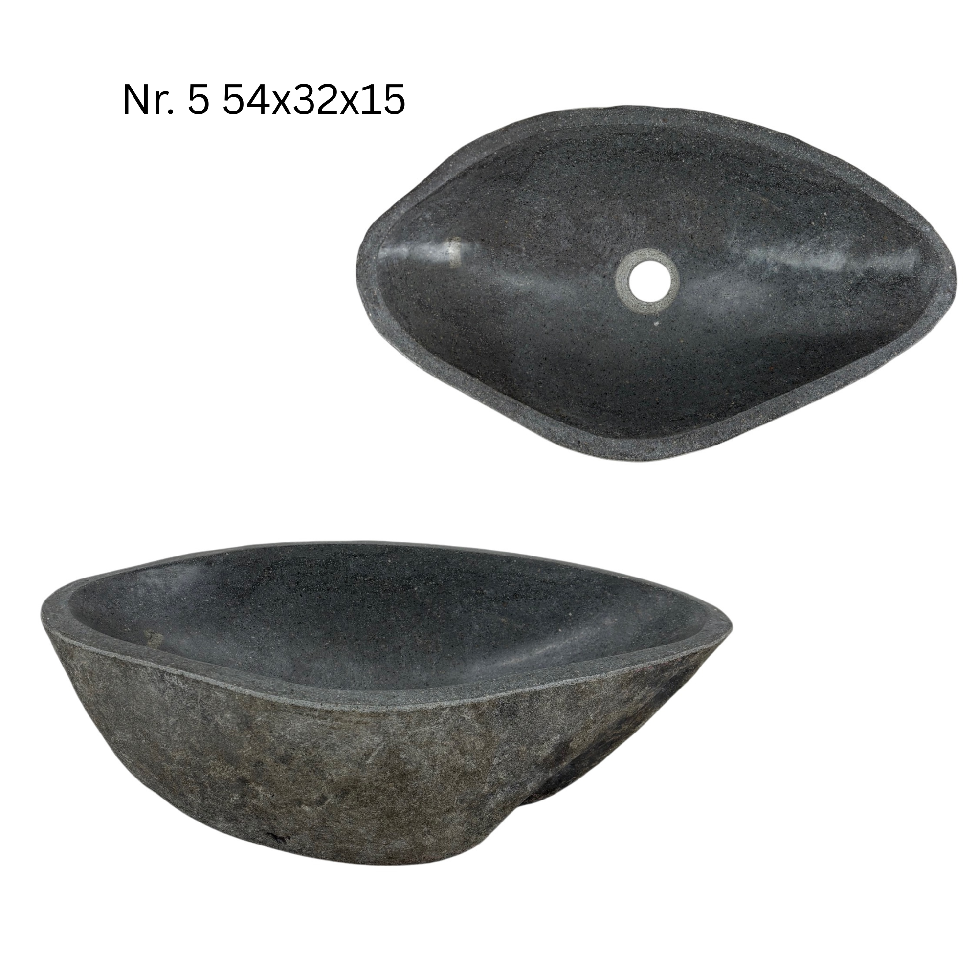 Natural stone washbasin - bathroom toilet countertop washbasin wash bowl - unique - boulder stone solid 