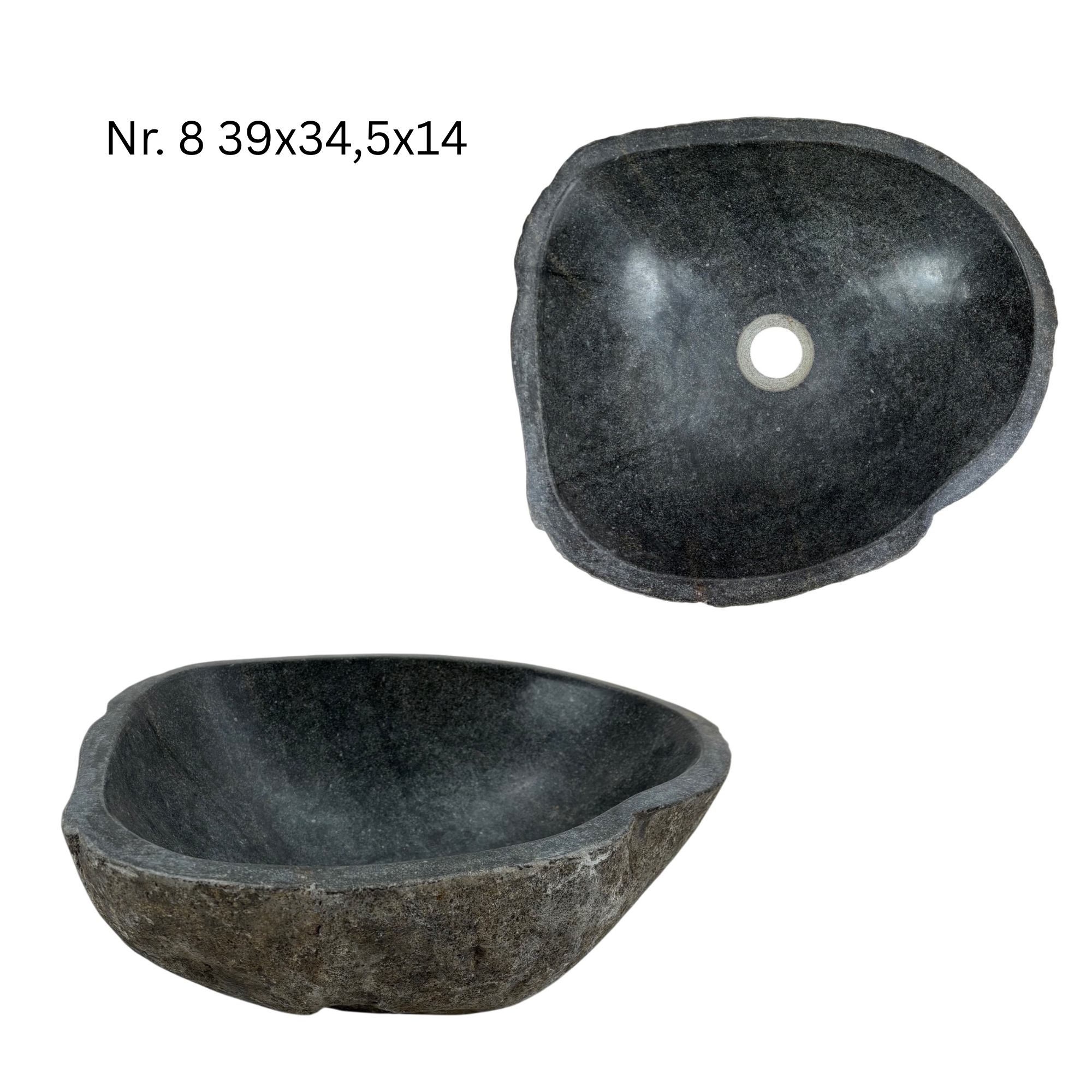 Natural stone washbasin - bathroom toilet countertop washbasin wash bowl - unique - boulder stone solid 
