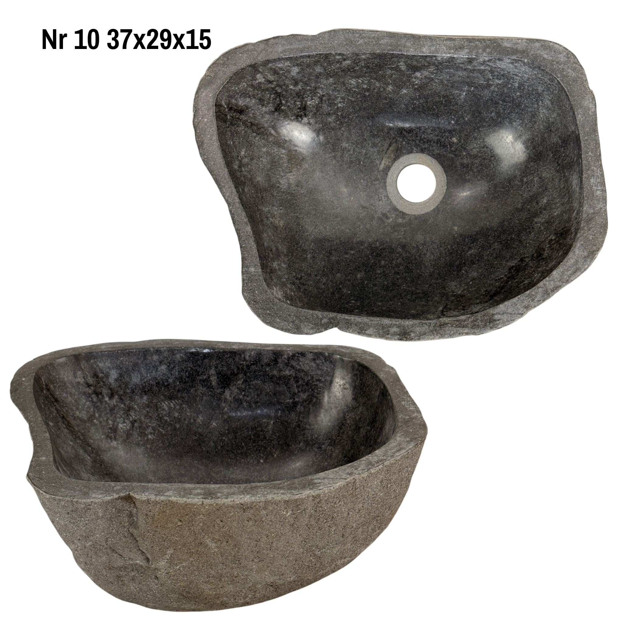 Natural stone washbasin - bathroom toilet countertop washbasin wash bowl - unique - boulder stone solid 