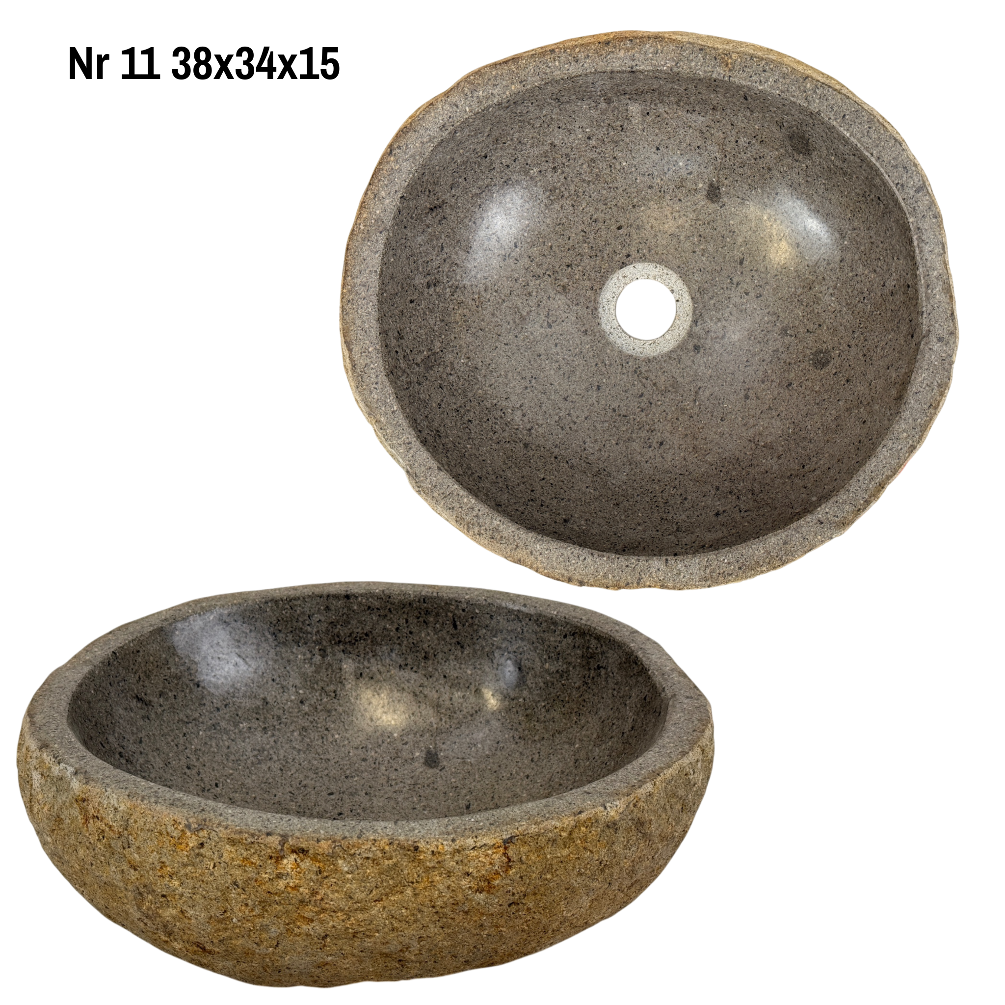 Natural stone washbasin - bathroom toilet countertop washbasin wash bowl - unique - boulder stone solid 