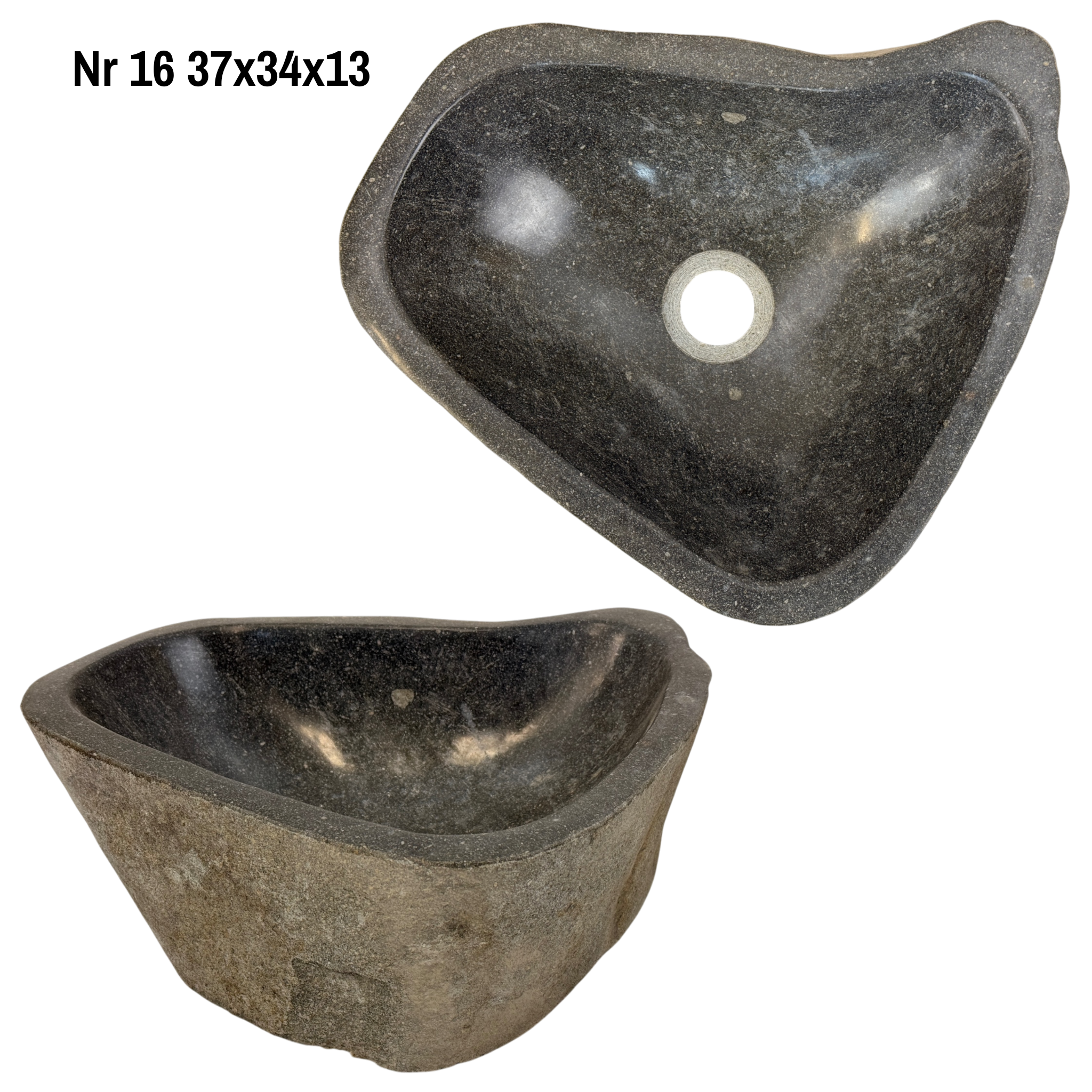 Natural stone washbasin - bathroom toilet countertop washbasin wash bowl - unique - boulder stone solid 