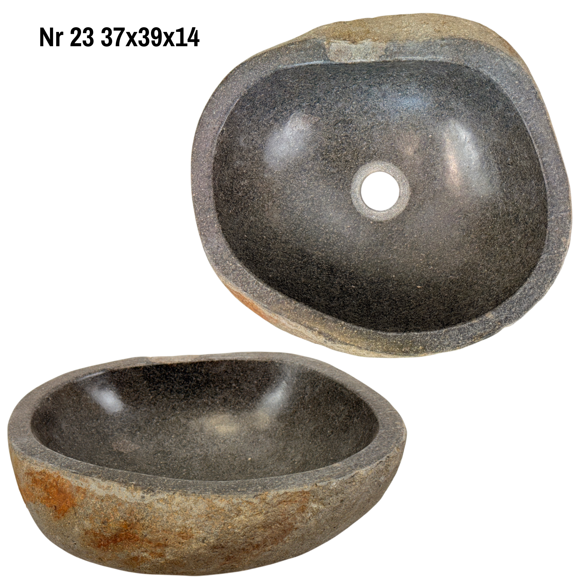 Natural stone washbasin - bathroom toilet countertop washbasin wash bowl - unique - boulder stone solid 