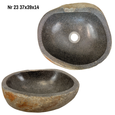 Natural stone washbasin - bathroom toilet countertop washbasin wash bowl - unique - boulder stone solid 