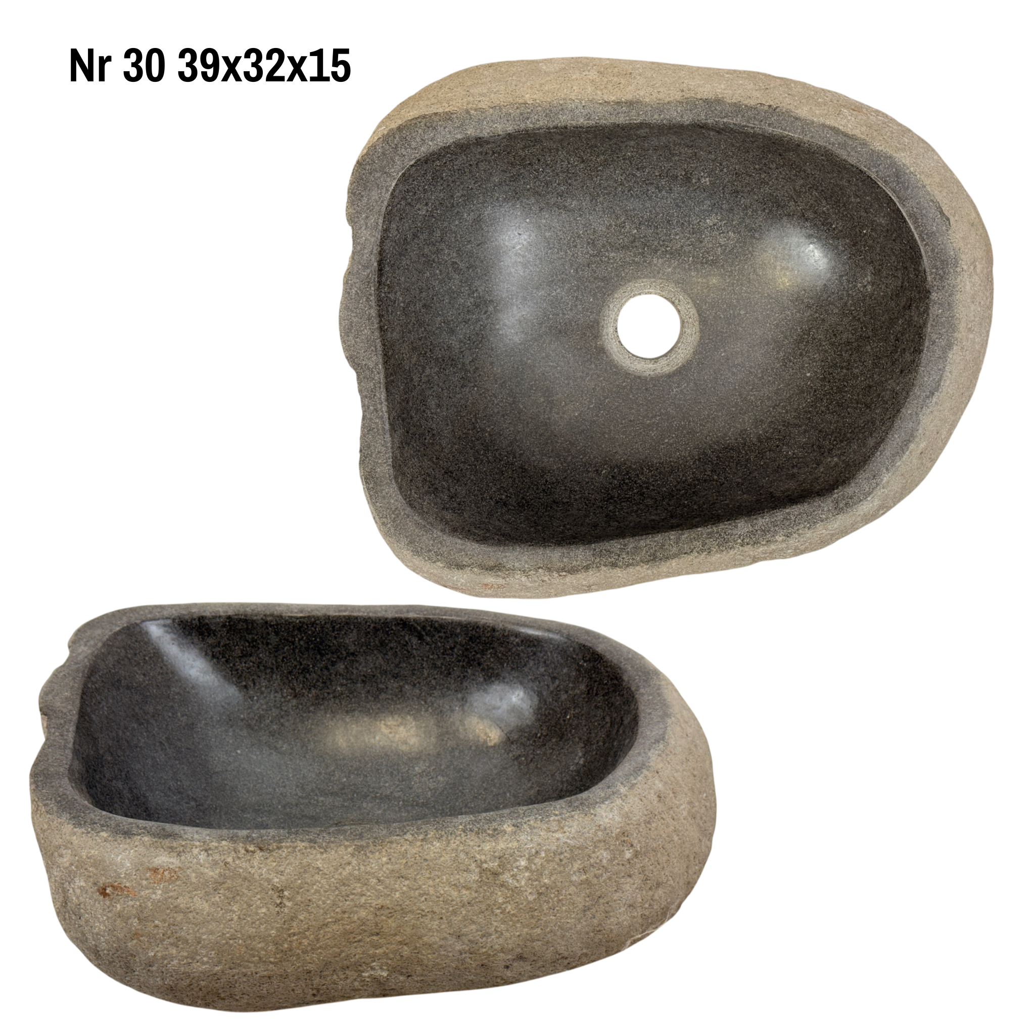 Natural stone washbasin - bathroom toilet countertop washbasin wash bowl - unique - boulder stone solid 