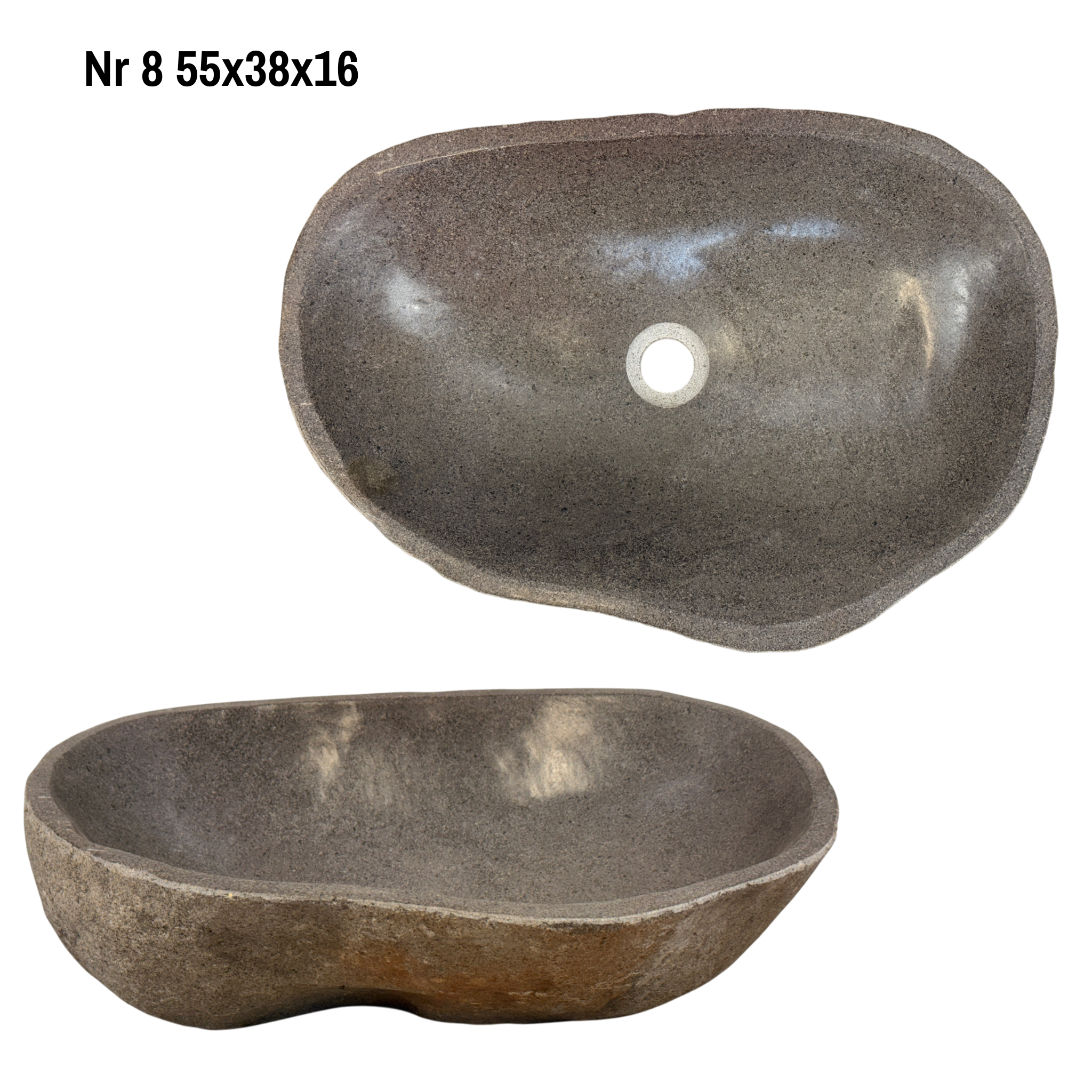 Lavabo en pierre naturelle - lavabo à poser pour salle de bain - unique - pierre de rocher solide