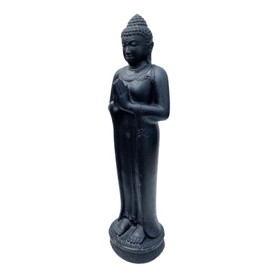 Buddha Statue - Garden Decoration Room Decoration - Cast Stone Figure Weatherproof - Lava-Sand Stone Mixture - 120 cm high