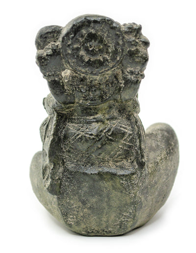 Ganesha Hand Sculpture - Decorative Room Decoration Soap Dish Incense Sticks - Hindu Deity of Good Luck - Elephant Grey - 13x9x15 cm